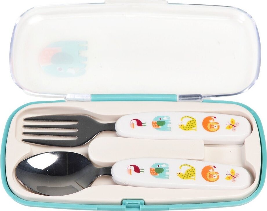 Krémový nerezový dětský příbor 2 ks Wild Wonders – Rex London