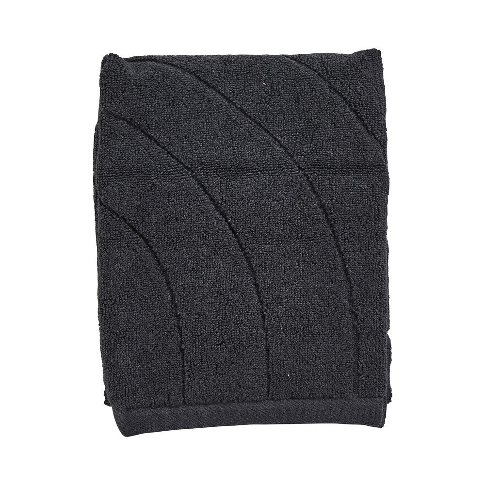 Černý froté bavlněný ručník 50x70 cm Time – Zone