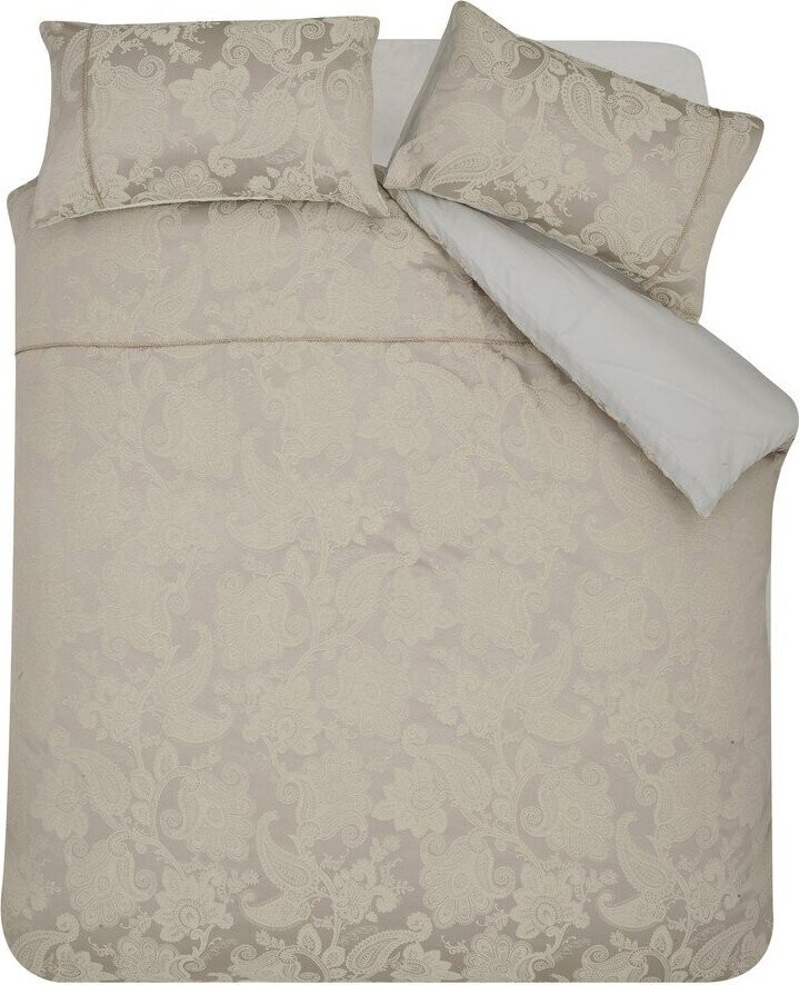 Světle hnědé povlečení na dvoulůžko/prodloužené z žakáru 230x220 cm Opulent Jacquard – Catherine Lansfield