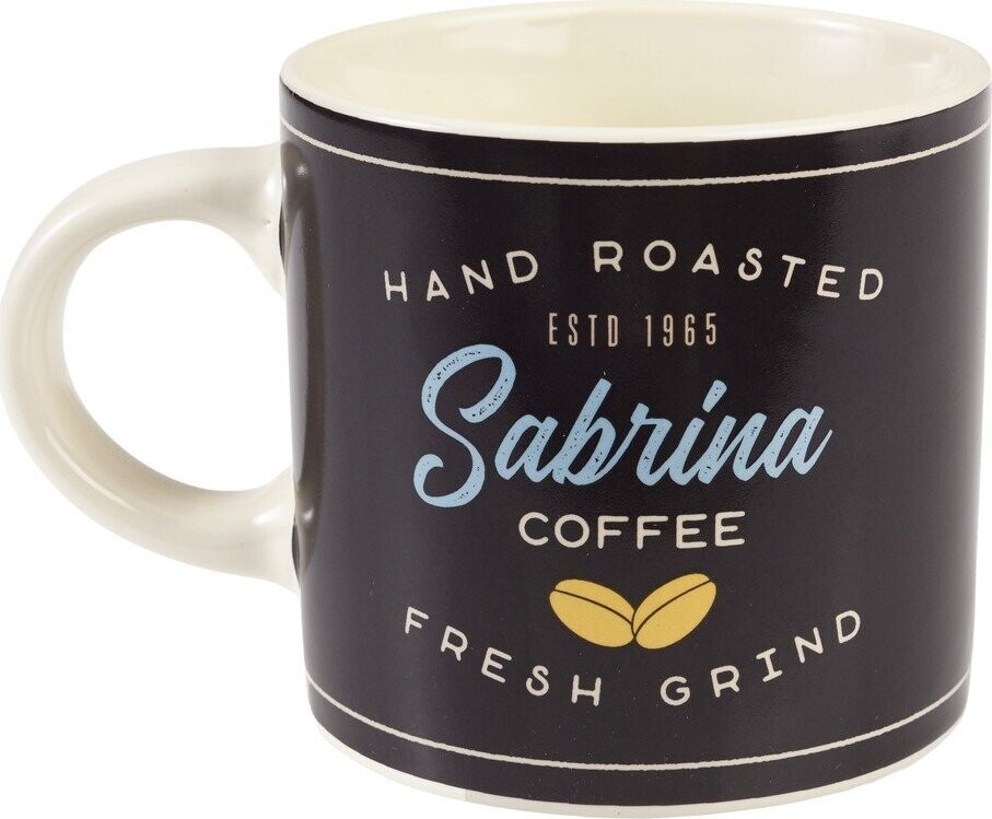 Antracitový/krémový keramický hrnek 350 ml Sabrina – Rex London