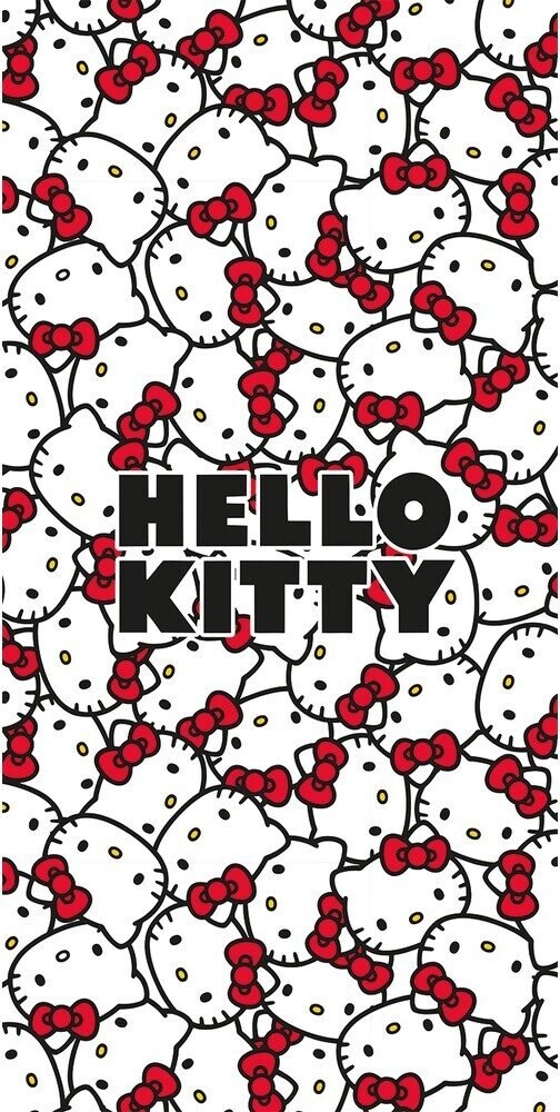 Červená/bílá bavlněná dětská osuška 70x140 cm Hello Kitty – Jerry Fabrics