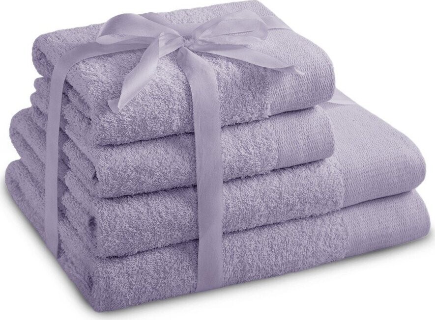 Froté bavlněné ručníky a osušky v sadě 4 ks v levandulové barvě Amari – Restilo