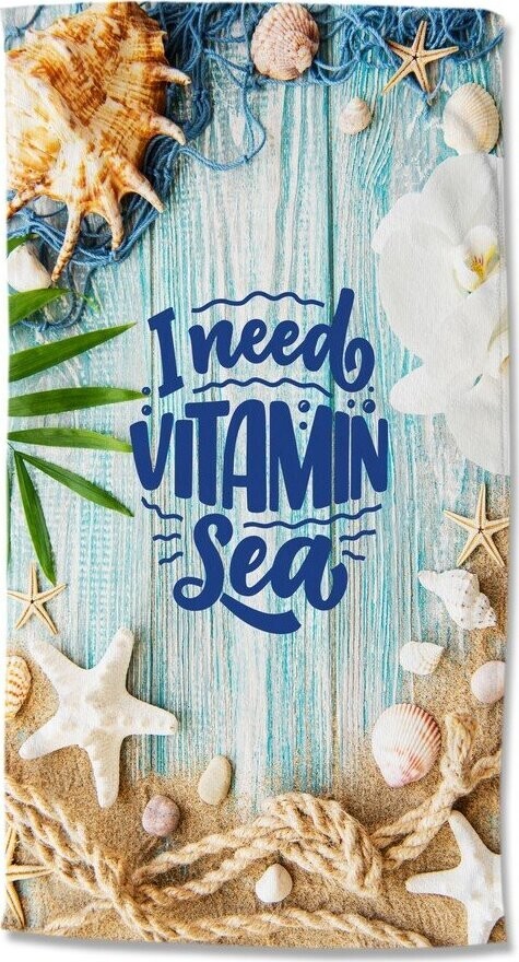 Sametová plážová osuška 100x180 cm Vitamin Sea – Good Morning