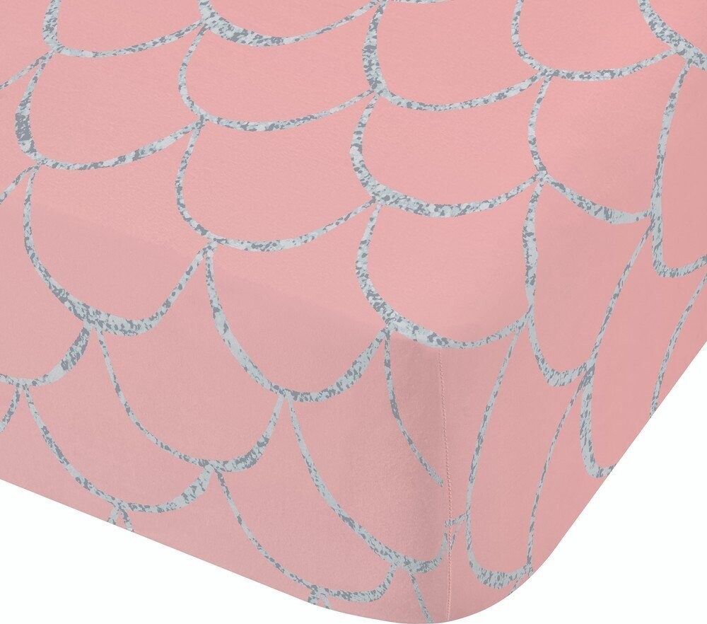 Růžové napínací dětské prostěradlo na dvoulůžko 135x190 cm Mermaid – Catherine Lansfield