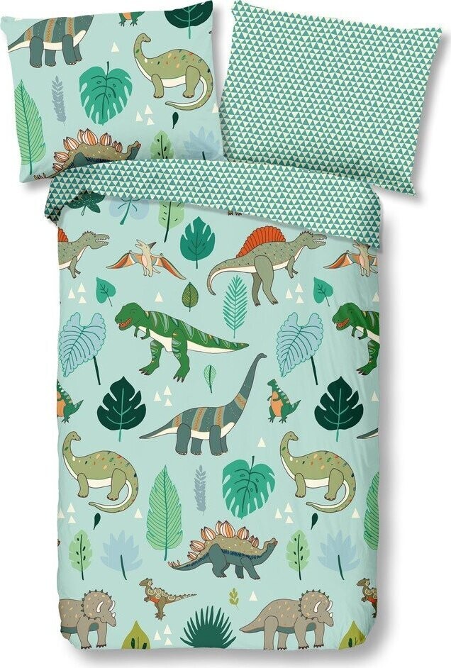 Zelené bavlněné dětské povlečení na jednolůžko 140x200 cm Dinono – Good Morning