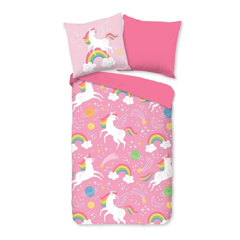 Růžové dětské povlečení na jednolůžko z mikrovlákna 140x200 cm – Good Morning