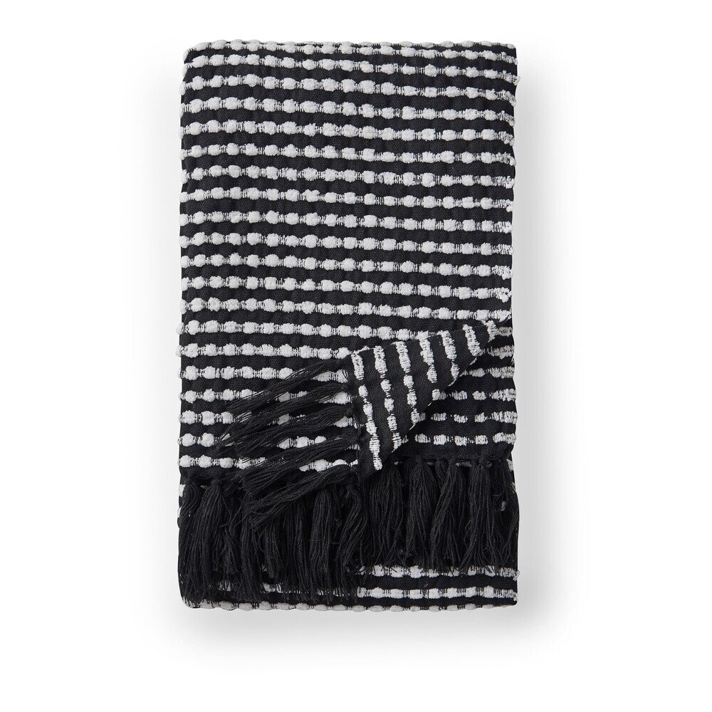Černá deka 125x150 cm Stab Stitch – Catherine Lansfield