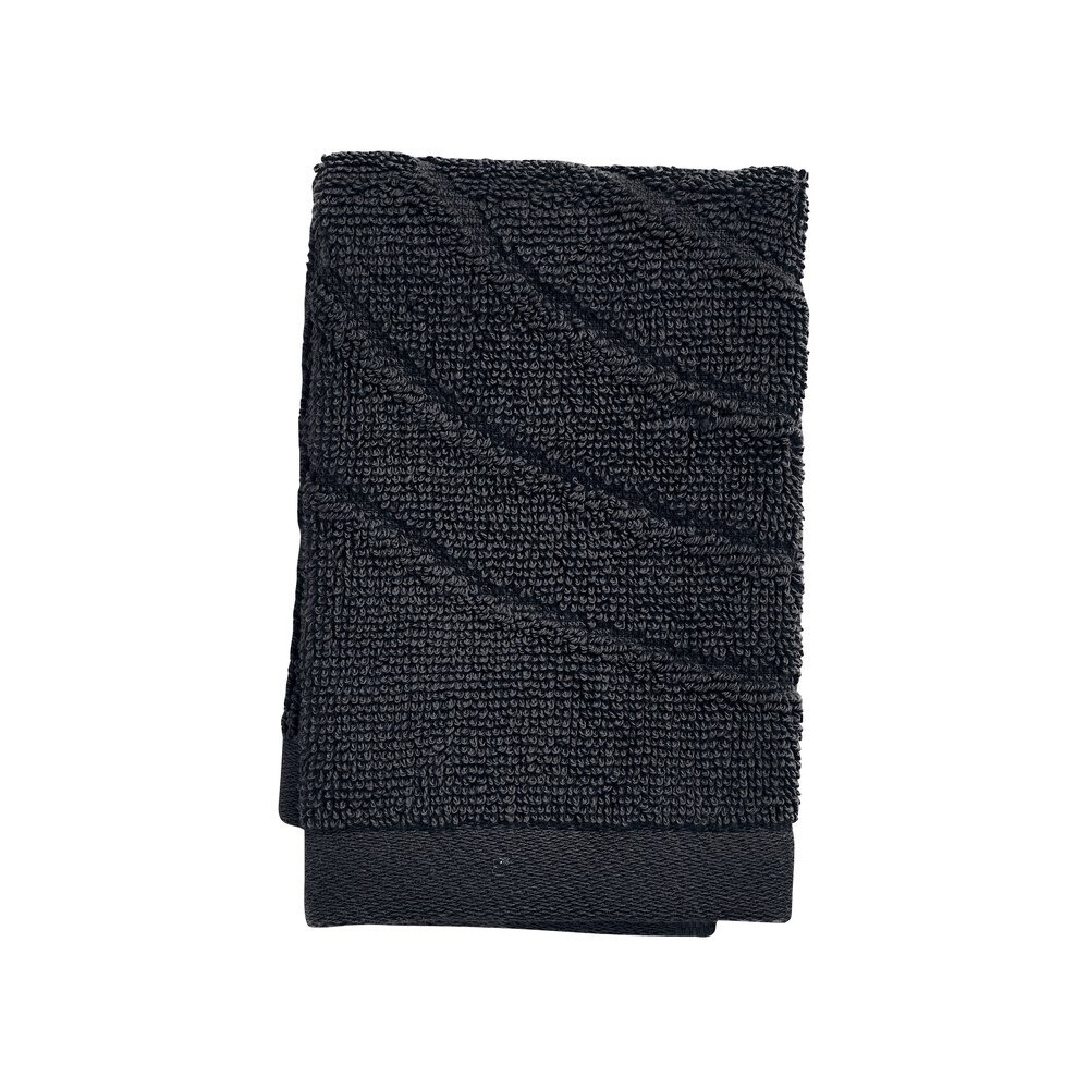 Černý froté bavlněný ručník 30x30 cm Time – Zone