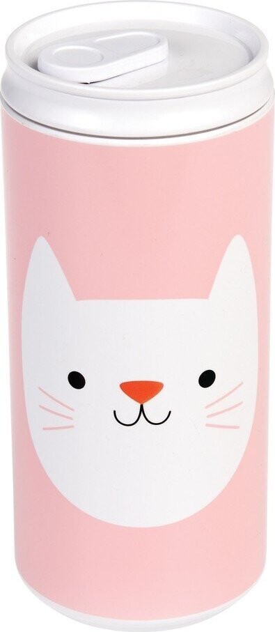 Světle růžová dětská lahev z bioplastu 330 ml Cookie the Cat – Rex London