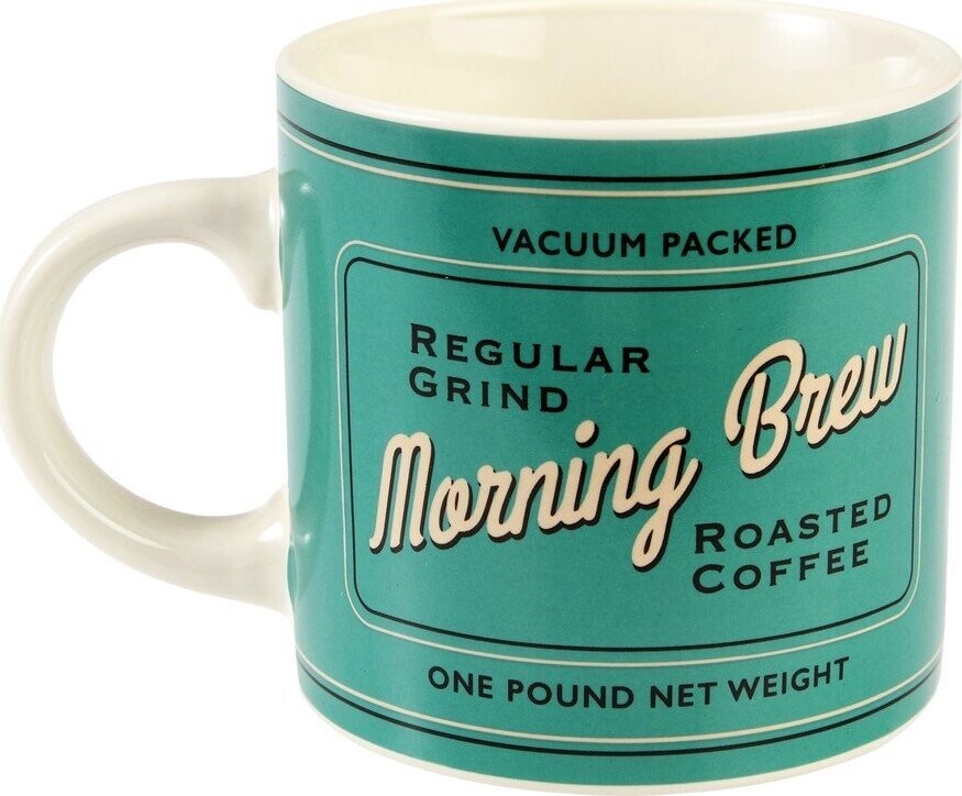 Krémový/tyrkysový keramický hrnek 350 ml Morning Brew – Rex London