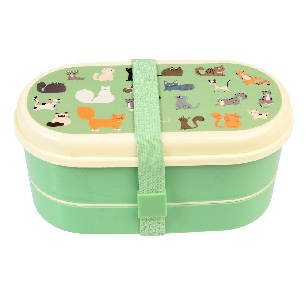 Světle zelený dětský svačinový box Nine Lives – Rex London