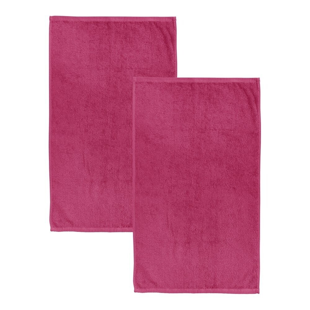 Tmavě růžové rychleschnoucí/froté bavlněné osušky v sadě 2 ks 90x140 cm Quick Dry – Catherine Lansfield