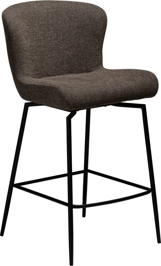 Hnědá čalouněná barová židle (výška sedáku 67,5 cm) Glam – DAN-FORM Denmark