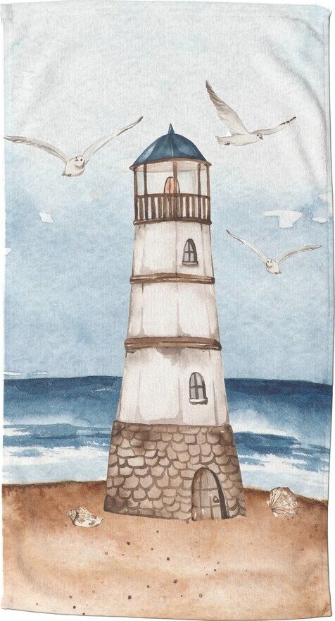 Modrá/hnědá sametová plážová osuška 100x180 cm Berlin – Good Morning