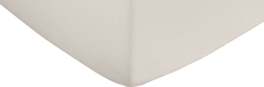 Béžové napínací prostěradlo z bavlněného saténu 150x200 cm Cotton Sateen – Bianca