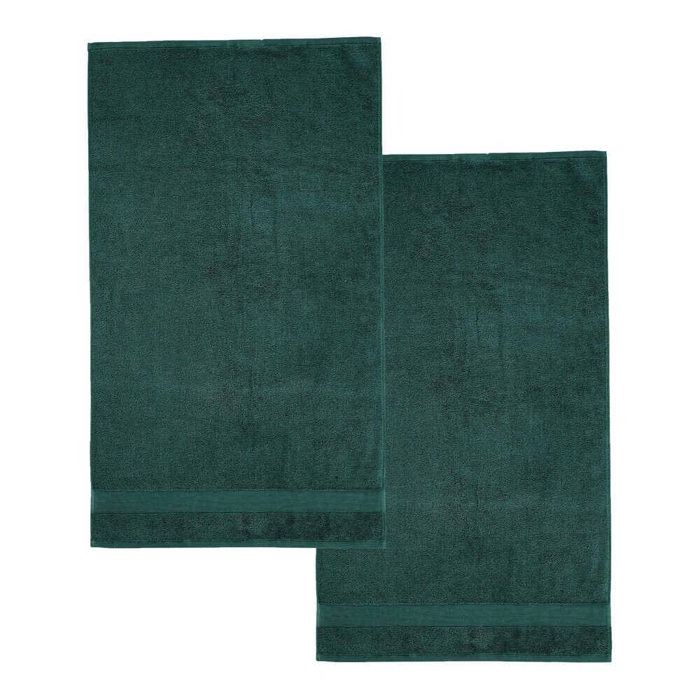 Tmavě zelené froté bavlněné osušky v sadě 2 ks 90x140 cm Anti-Bacterial – Catherine Lansfield