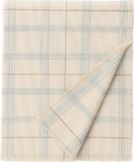Krémový/šalvějově zelený bavlněný dětský přehoz 140x200 cm Tartan Blue Sage – Lorena Canals
