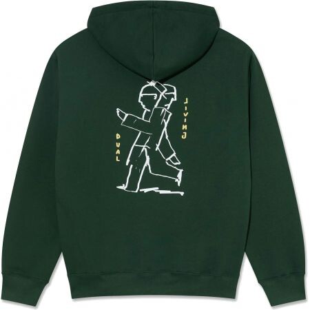 Mikina Polar Dual Living Dave Hoodie - Zelená - L