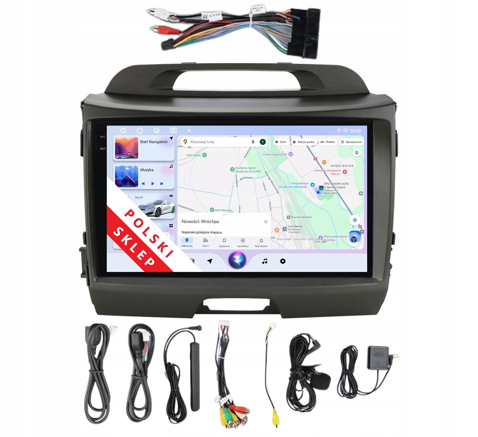 Rádio 2DIN Navigace Android Kia Sportage III S662 6/128 Gb Dsp Carplay Lte