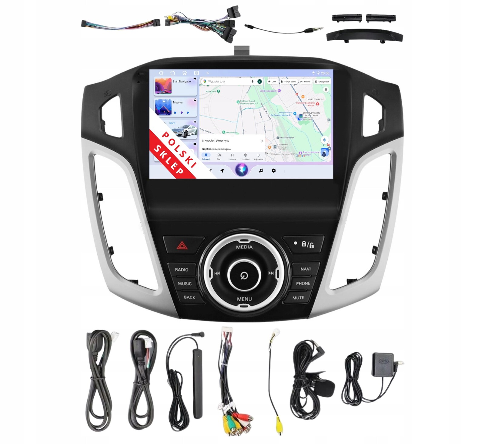 Navigace Rádio 2DIN Android Ford Focus MK3 6/128 Gb Dsp Carplay Lte S662