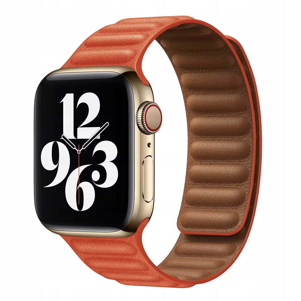 Magnetický pásek Apple Watch 1/2/3/4/5/6/7/8/9/10/SE oranžový 38/40 mm