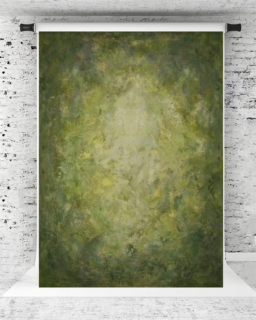 Zelené abstraktní fotografické olejové pozadí 2x3M rekvizita do studia