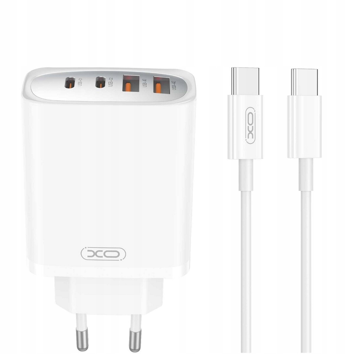 Xo síťová nabíječka 45W 2xUSB-C 2x Usb kabel Usb-typc rychlé nabíjení