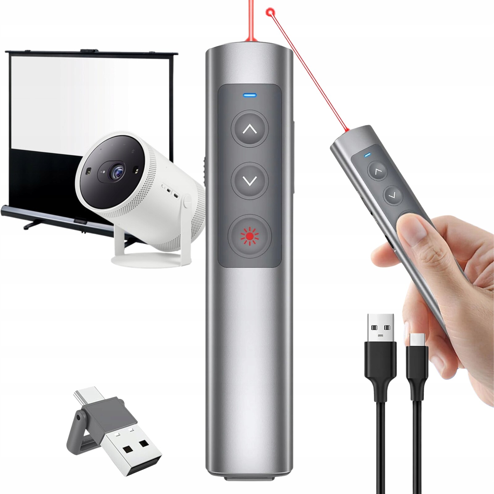 Laserový Prezentér, Bezdrátové Dálkové Ovládání Pro Prezentaci, Laser Usb