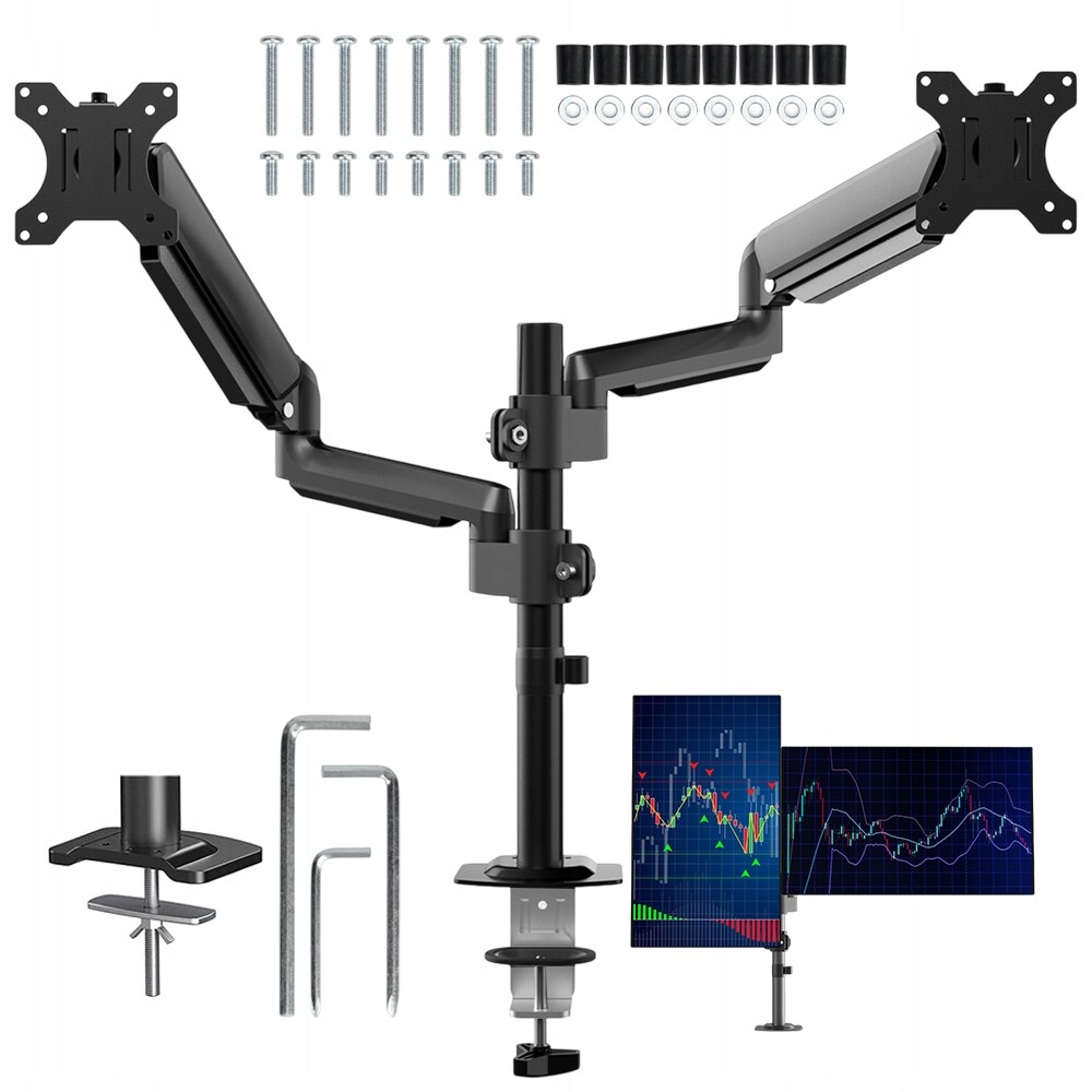 Nastavitelný Dvojitý Držák Monitoru 13-32 Palců Do Kanceláře Nebo Domácnosti