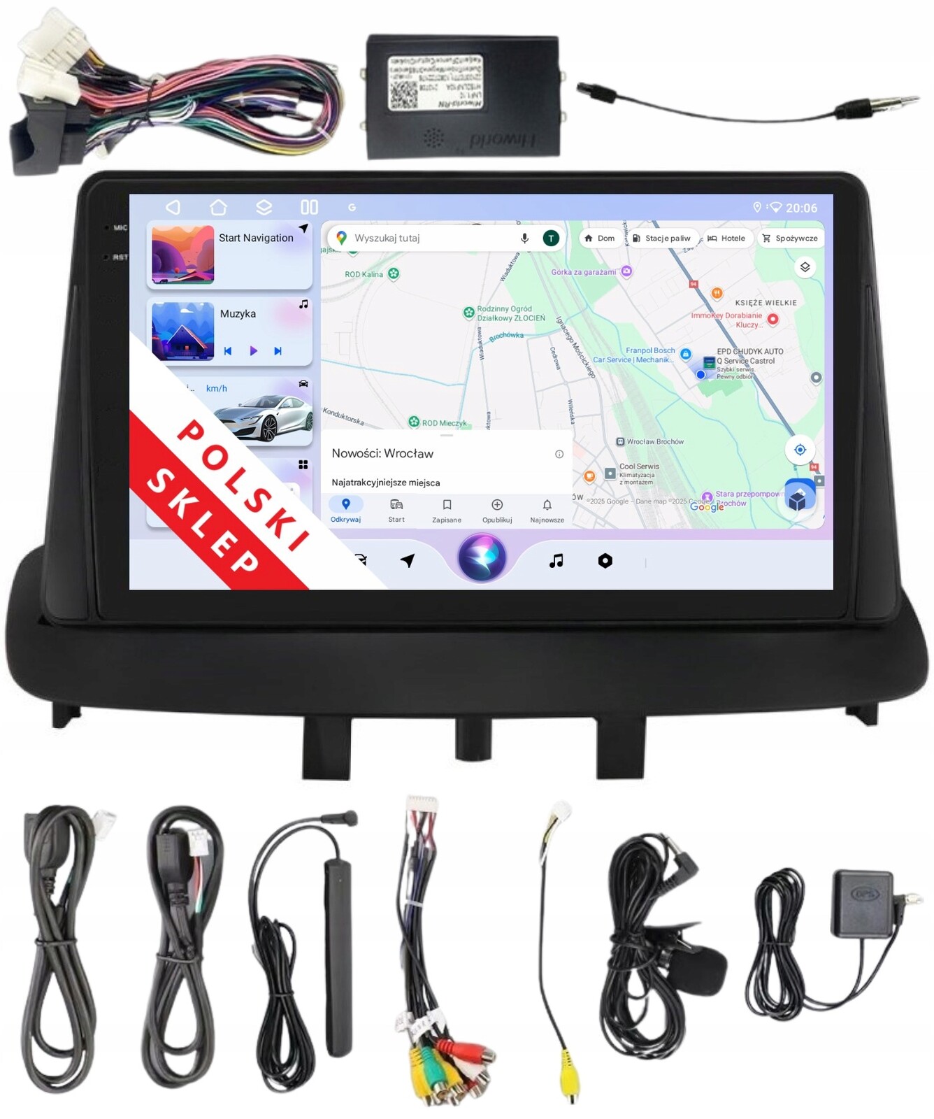 Navigace Rádio 2DIN Android Renault Megane III S662 3 Gb Dsp Carplay Lte
