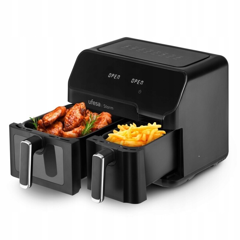 Horkovzdušná fritéza dvoukomorová Ufesa Storm 2700W