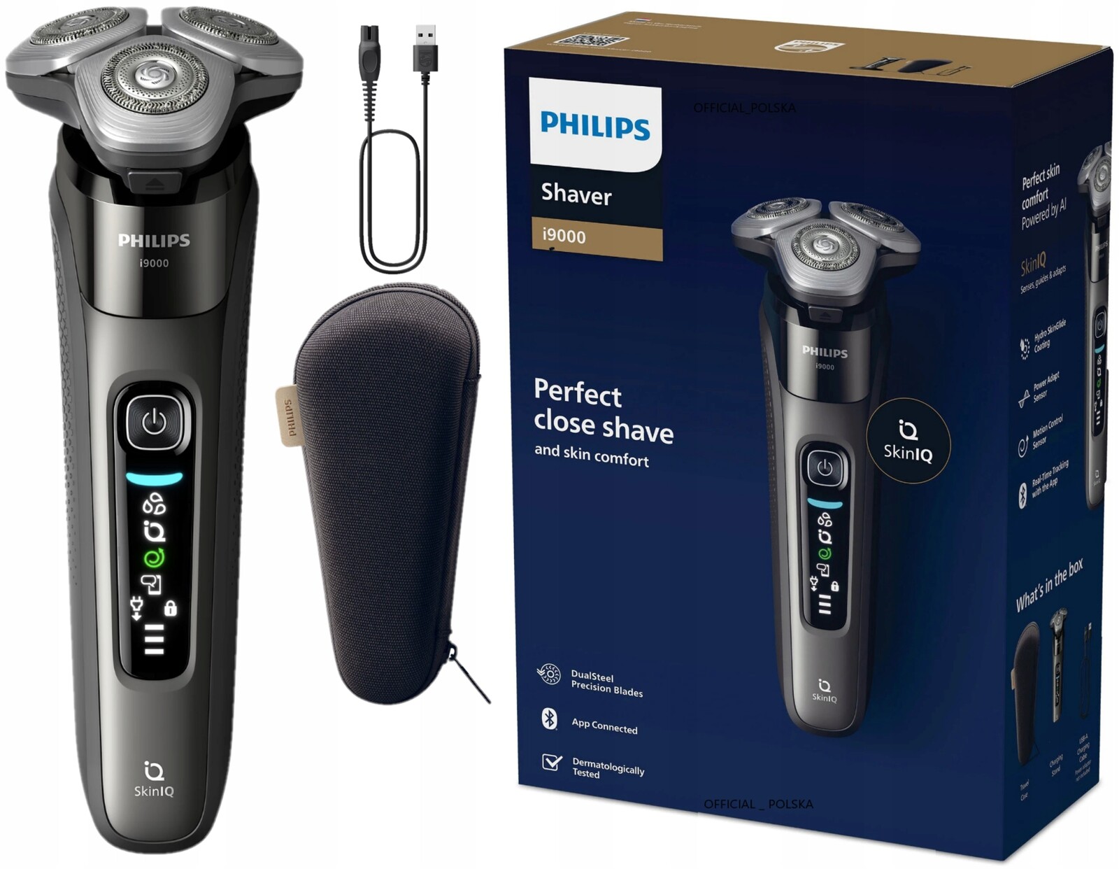Holicí Strojek Philips Shaver series I 9000 Skin Iq na mokro i sucho Pouzdro
