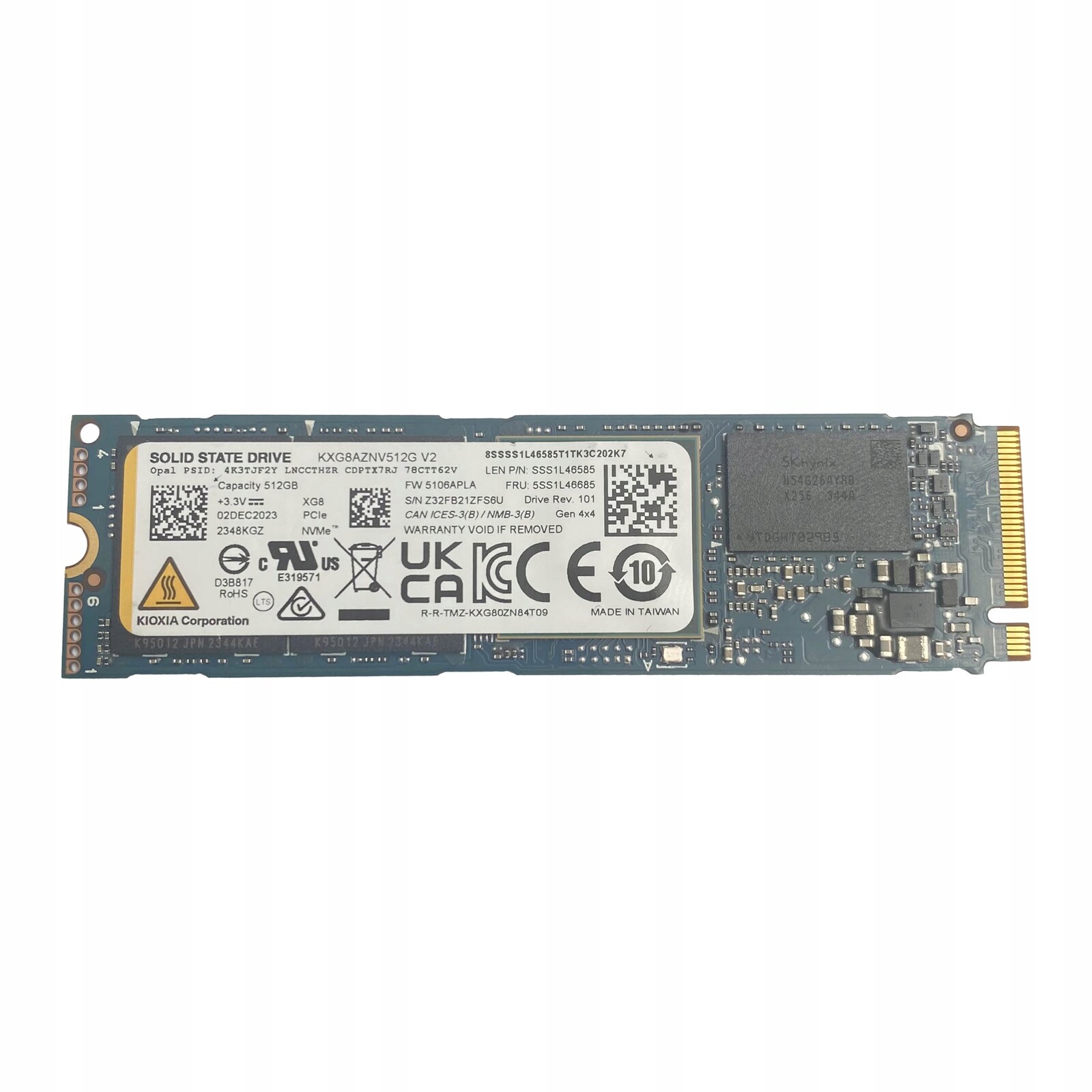 Kioxia Ssd disk M.2 NVMe PCIe 512GB KXG8AZNV512G V2 Gen4