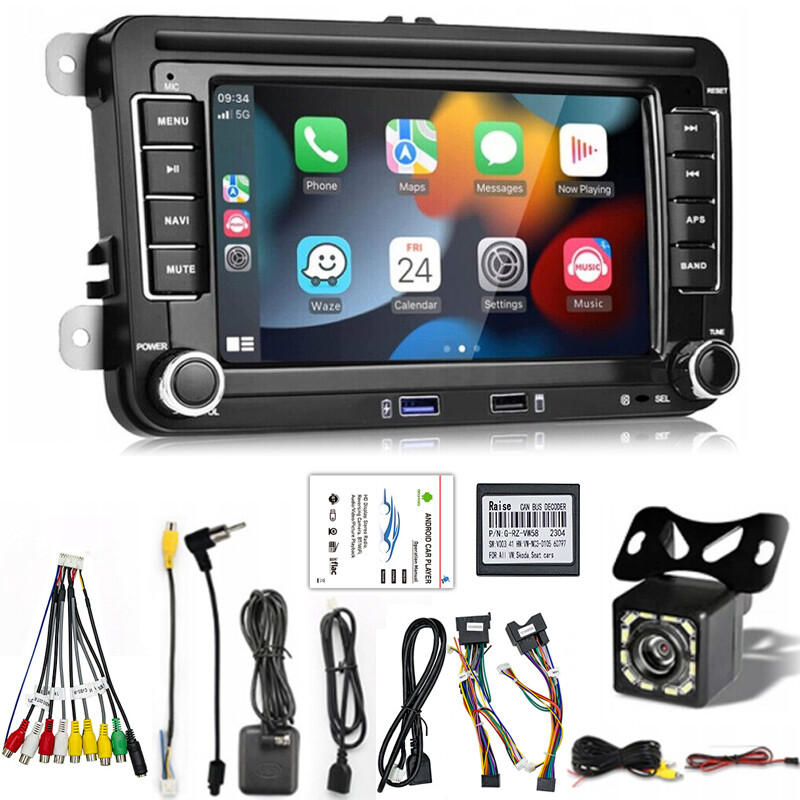 Rádio Android 14 Vw Passat B6 B7 Golf 5 V 6 VI Tiguan Touran T5 T6 Caddy