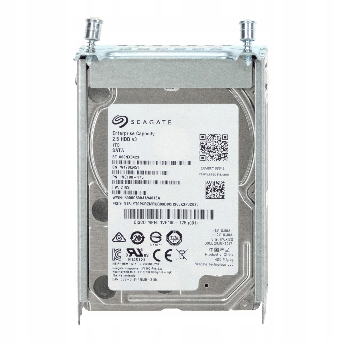 Cisco E100S-HDD-SATA1T 1TB 7.2K 128MB Sata III 2.5'' ST1000NX0423