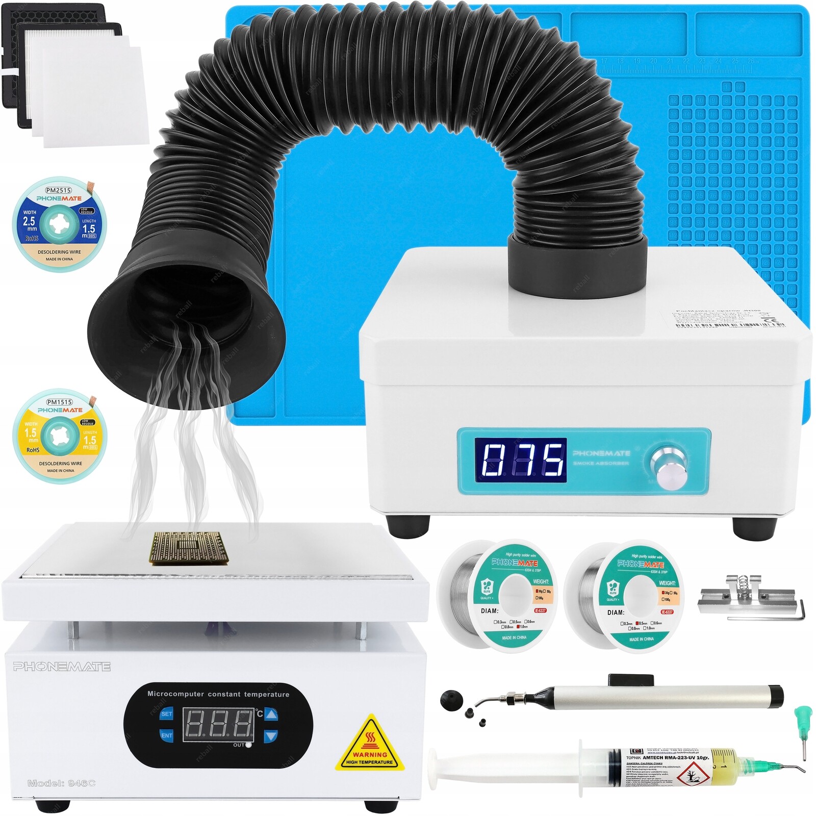 Ohřívač Phonemate 946C Pohlcovač Par JH300 Příslušenství Bga Smd