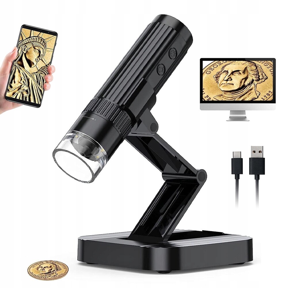 Digitální Přenosný Mikroskop Pro Pájení Zoomem 50-1000X Usb Pohled Pc