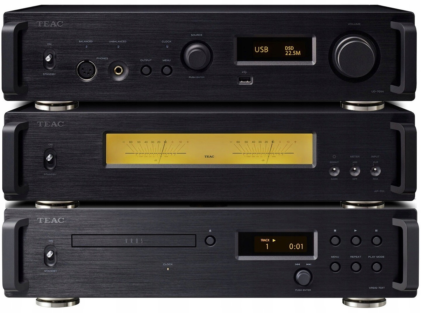 Teac UD-701N AP-701 VRDS-701T Black Hi-endová Sada, Špičková Řada Teac