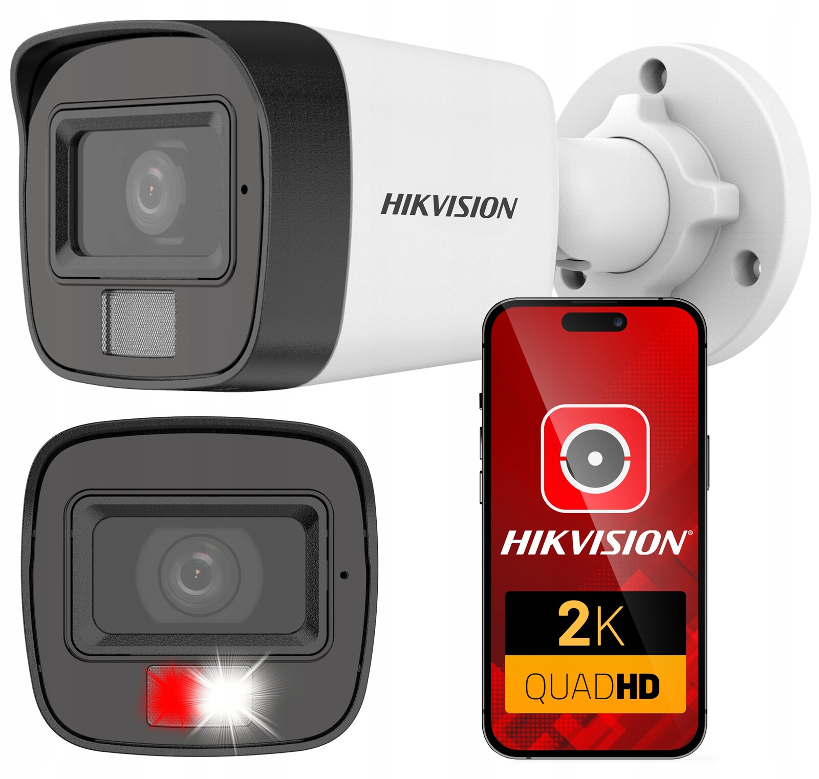 4MPx Ip kamera Hikvision Smart Hybrid Light PoE Mikrofon Detekce osob
