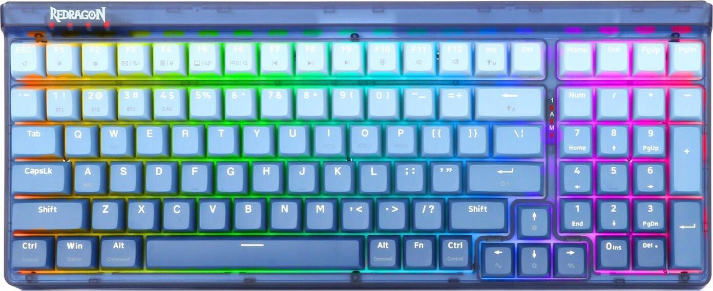 Mechanická klávesnice Redragon K656 Pro Rgb Purple Switch Modrá