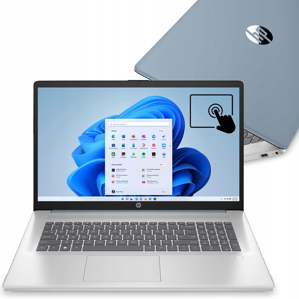 Limitovaný Notebook Hp 17 Intel N 4GB DDR4 Ssd Touch Hd+ Blk Fp Hdmi W11
