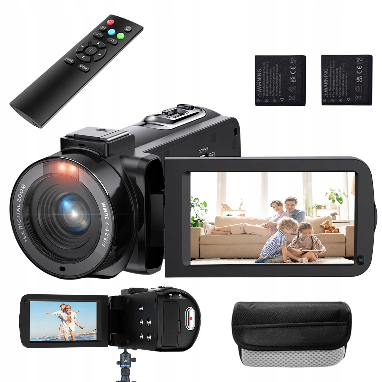 Digitální fotoaparát Fhd 1080P 36MP 3'' displej Ips 16X zoom Kamera Noční vidění