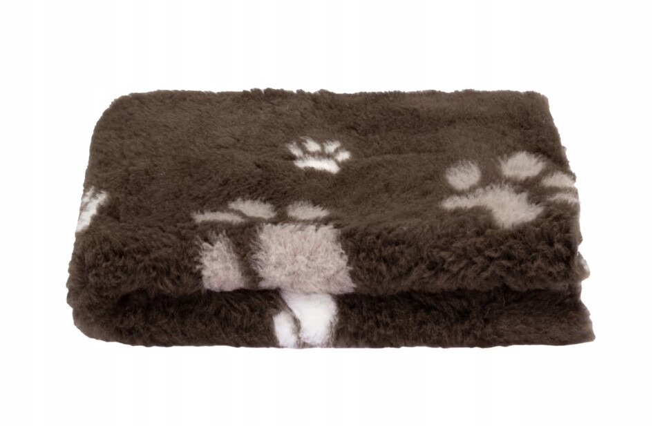 DryBed Blovi VetBed A+ Pelíšek L 150 x 100 cm Čokoládové s tlapkami