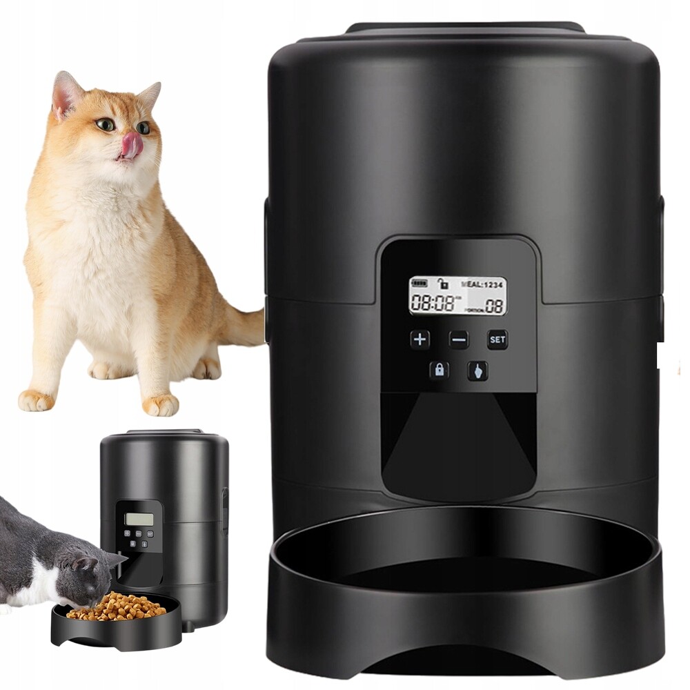 Automatický Dávkovač Krmiva Pro Kočky Množství Dvojité Napájení Trvanlivost