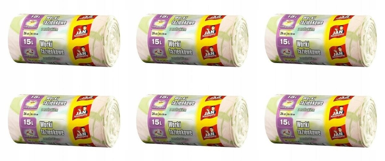 Koupelnové pytle na odpadky Jan Niezbędny 15 l 2 ks