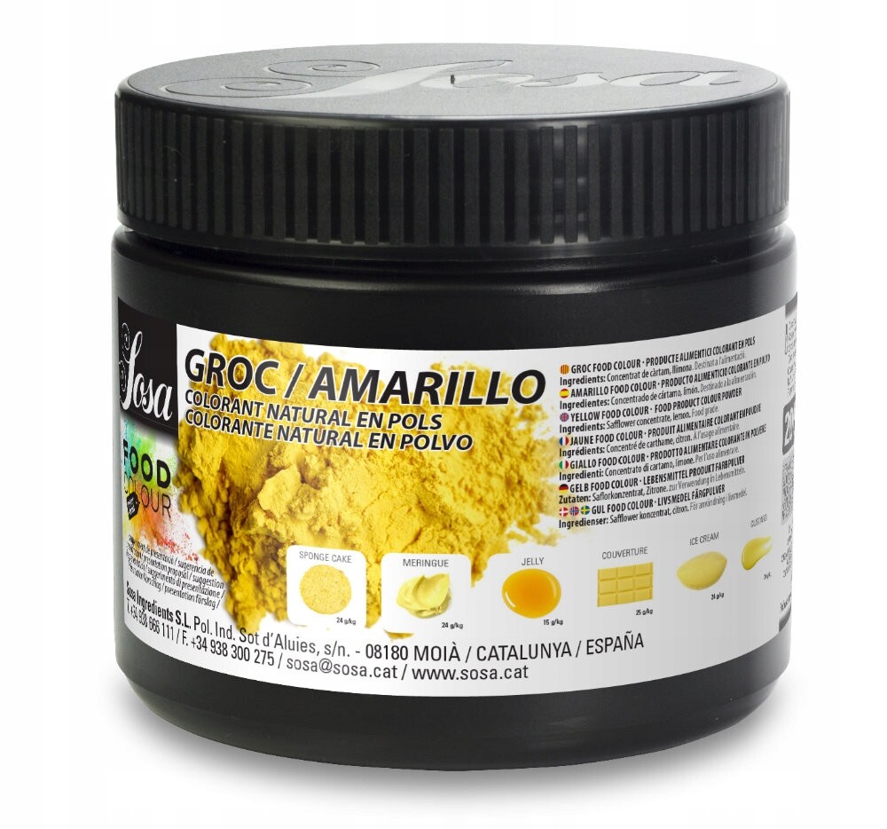 Žluté potravinářské barvivo Sosa 200 g