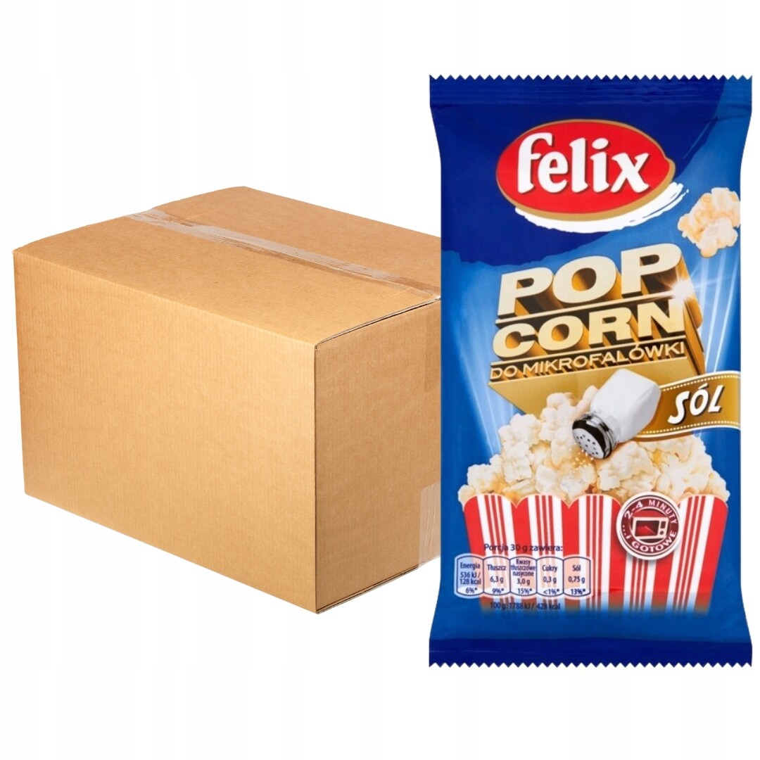 Felix Popcorn do mikrovlnné trouby sůl 90 g x 24 kusů