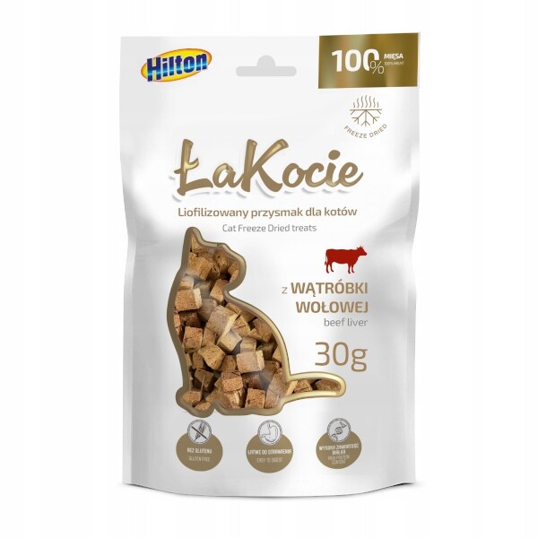 Hilton Lyofilizovaná Pamlsek Z Hovězích Jater 30 G Pro Kočky