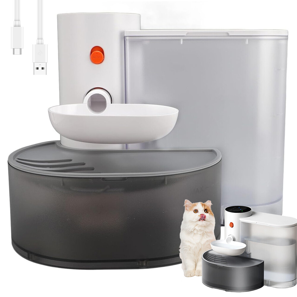 Bezdrátové Krmítko Pro Kočky 3L Filtrace Vody Tichý Provoz