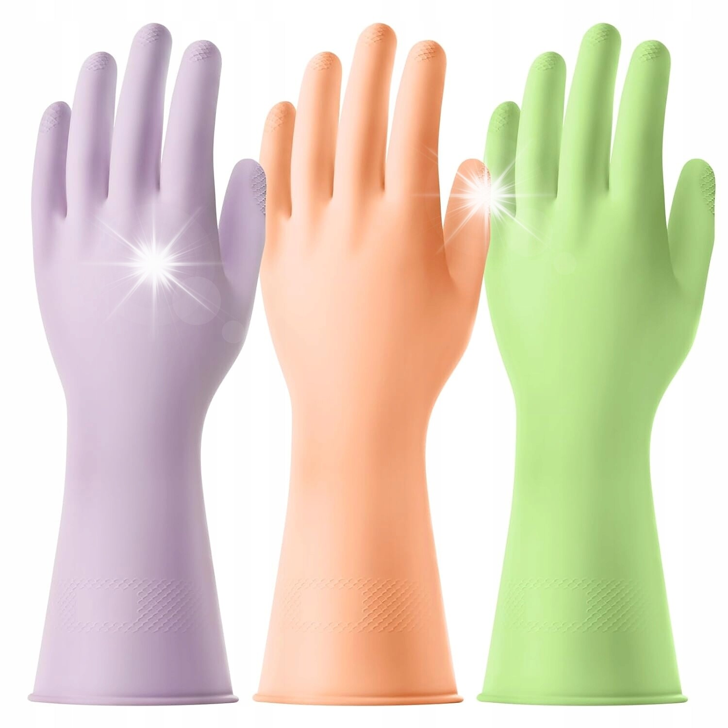 Hospodářské Latexové Rukavice 3x Gumové Voděodolné Silné Čištění M
